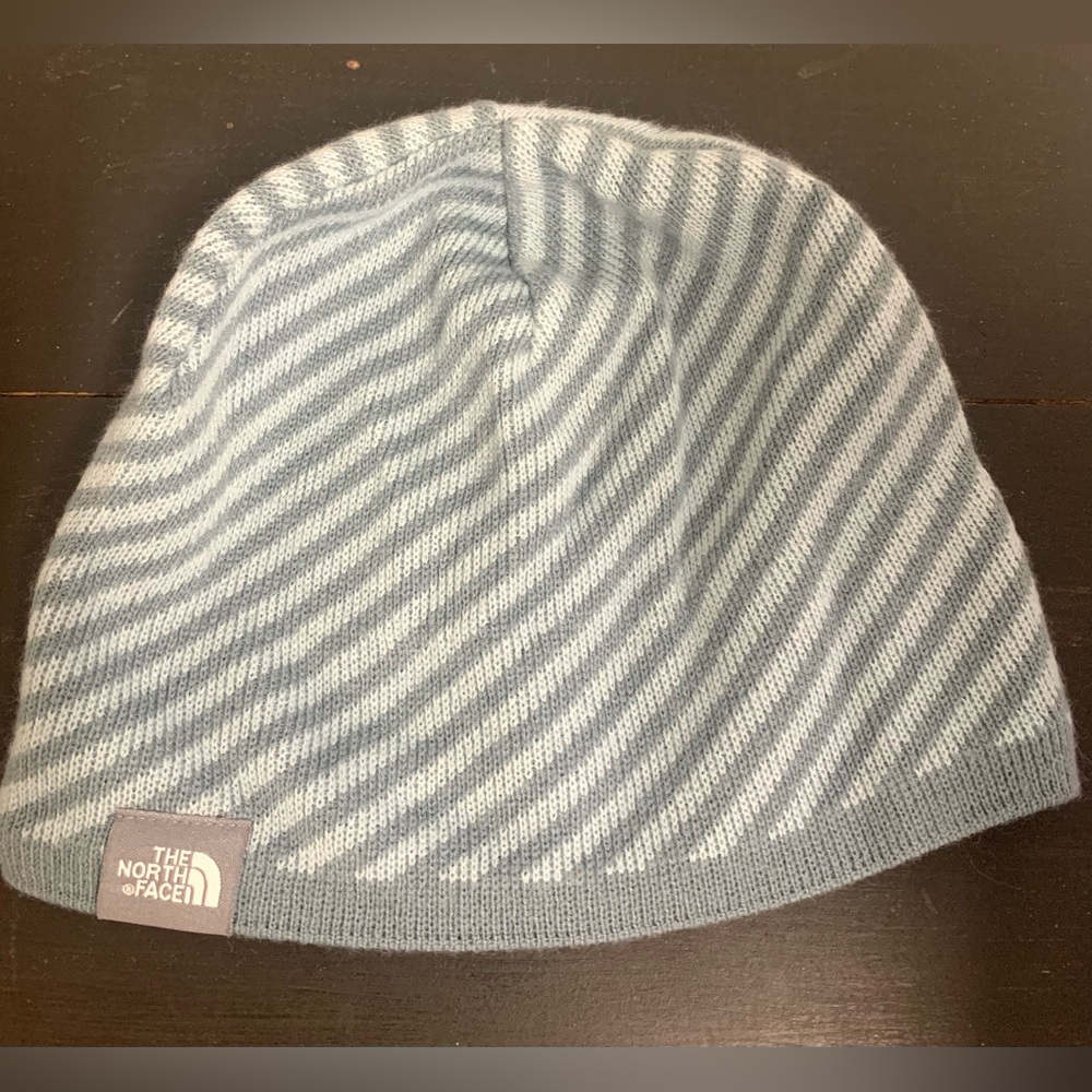 The North Face striped beanie